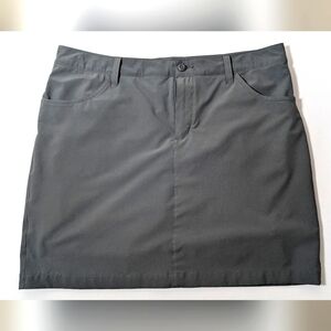 Eddie Bauer Travex Skort 12 Gray Stretch Athletic Outdoor Hiking Shorts Women's